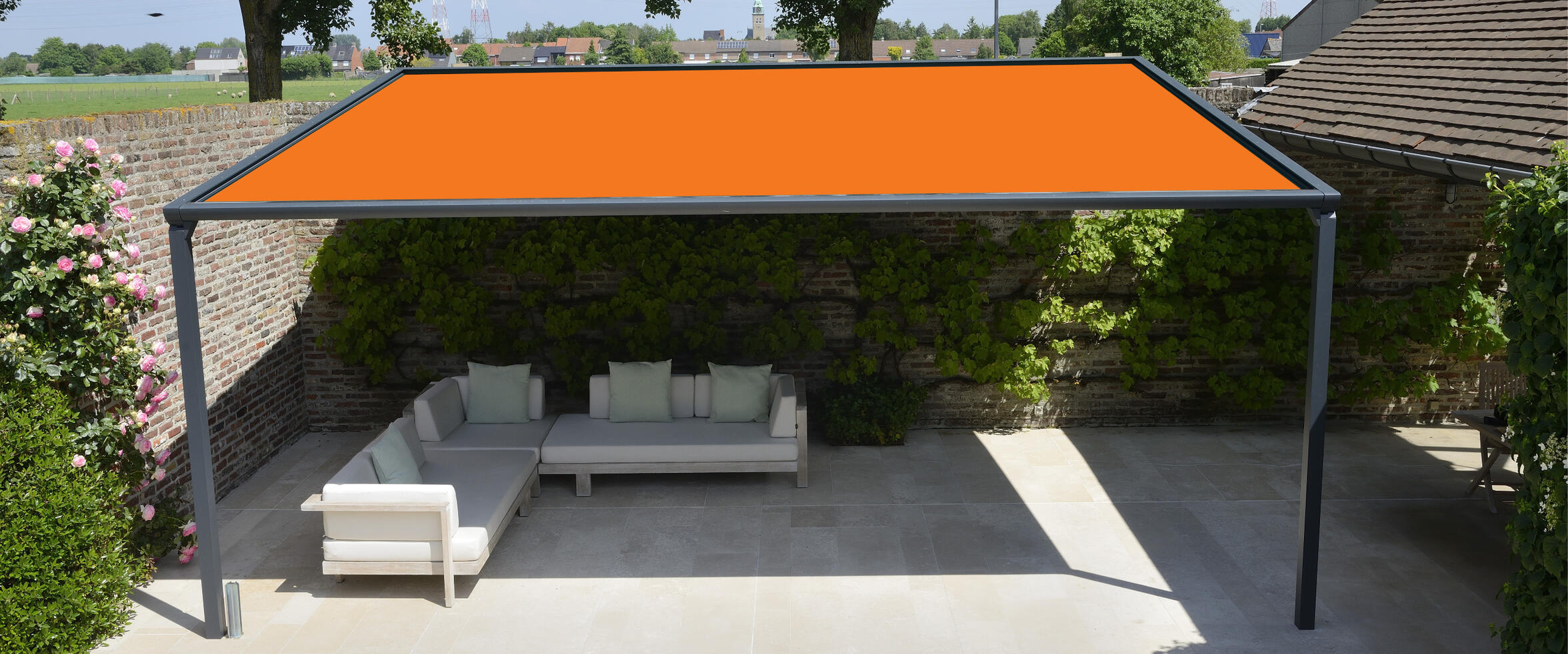 Pergola à toile enroulable